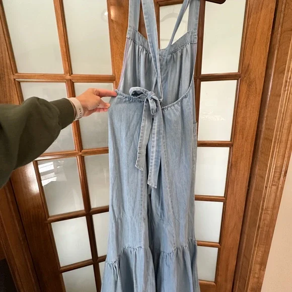 Women's Light Blue Denim jumper overalls - Picture 4 of 7